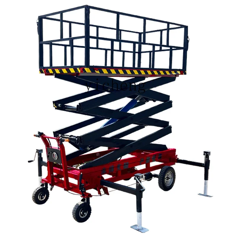 

ZK mobile electric hand push hydraulic lifting platform climbing operation scissors logistics handling and transportation