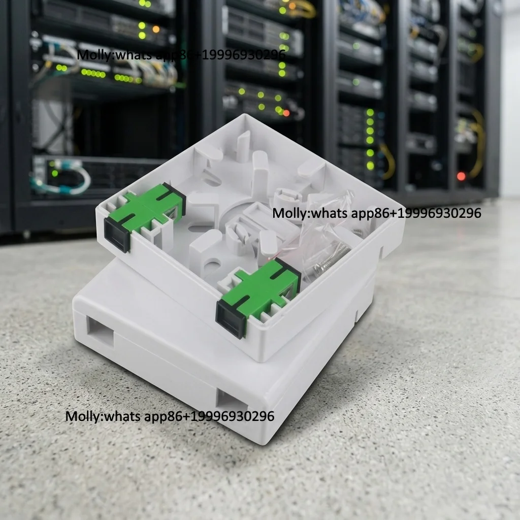 Optical Panel FTTH Terminal Box Wall Mounted Indoor/Outdoor 2 Port 86 Type Optic Faceplate with Wi-Fi