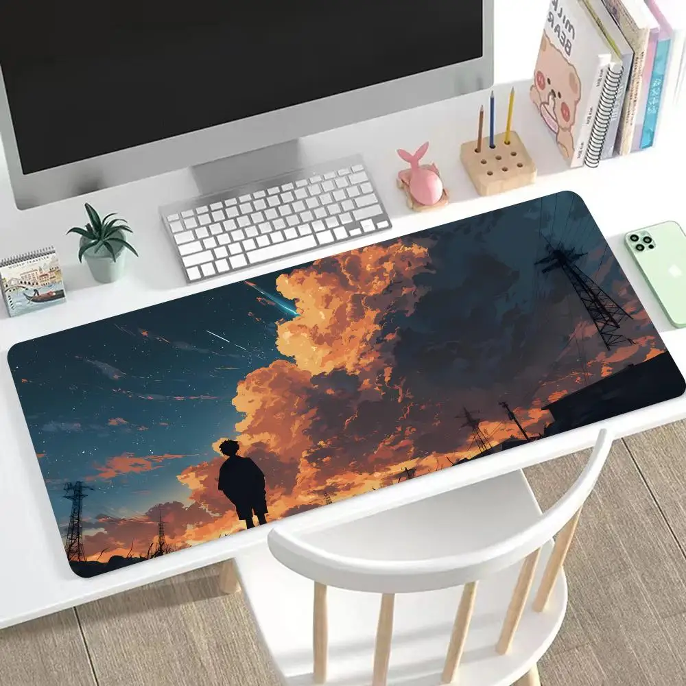 Mouse Pad Boy's Journey Large Mouse Pad & Computer Game Mouse Mat (35.4x15.7IN/31.5X15.7IN Map) (90 x40/80x40cm Map)