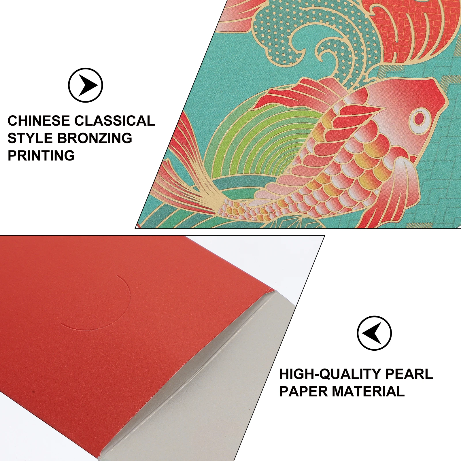

8pcs Chinese New Year Envelopes Money Packet Festive Hong Bao Adorable Patterns Premium Material Smooth Surface Classical