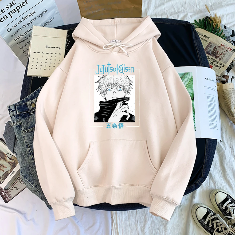 Jujutsu Kaisen Anime Gojo Satoru Comics Hoodies Men Autumn Fleece Hoodie Fashion Loose Clothes Hip Hop Casual Pullover Hoody