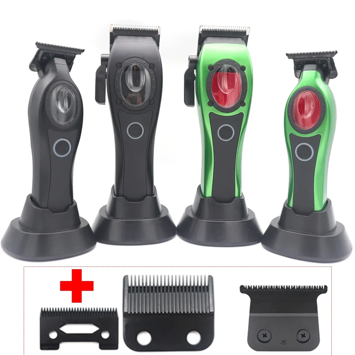 Tondeuse à cheveux professionnelle pour hommes, kit de tondeuse à cheveux à lame DLC, machine à couper les cheveux sans fil USB, chargeur de base, machine à couper les cheveux