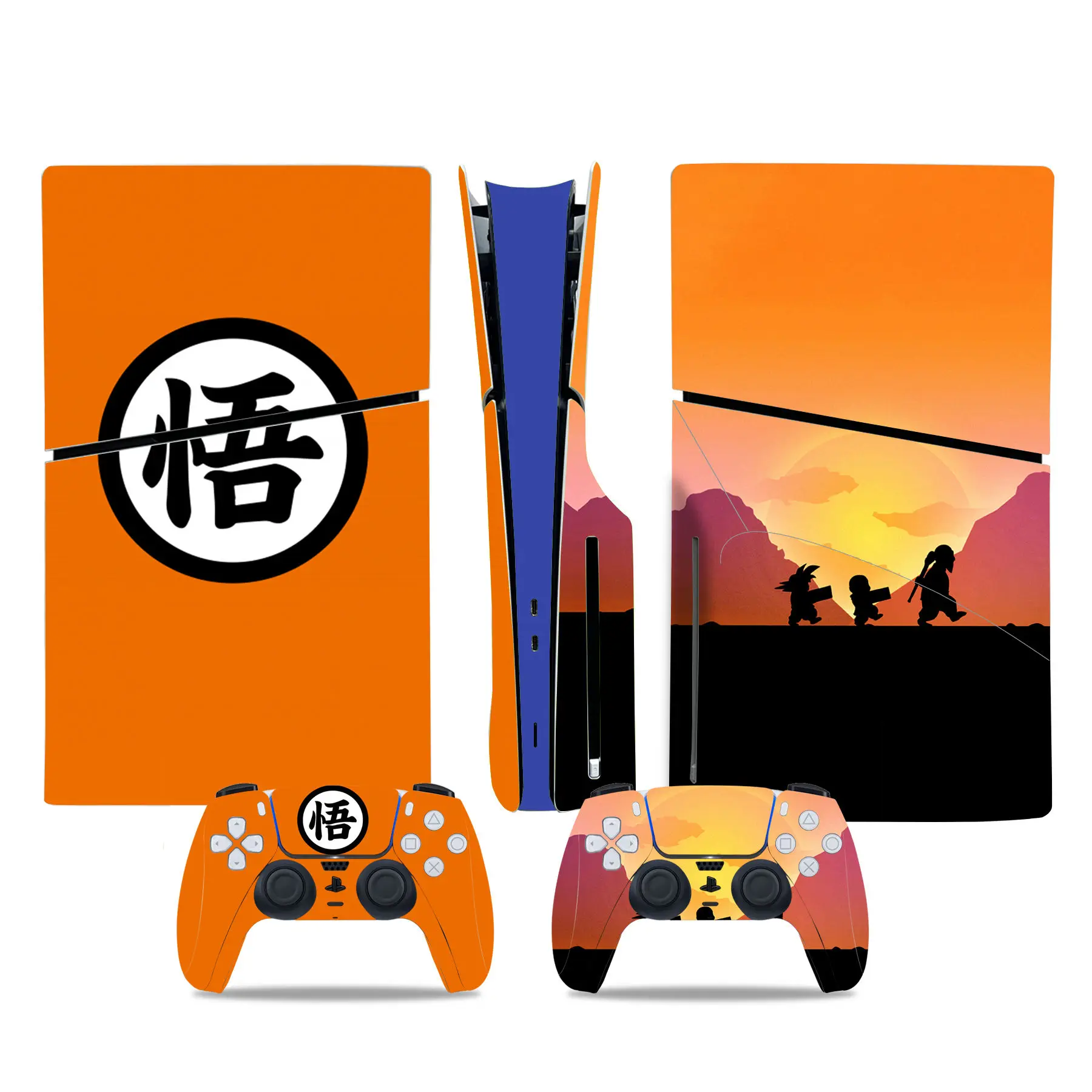 Dragon Ball Skin Sticker for Sony PS5 Slim Disc Digital Game Console Gamepad Case Anime Protector Cover Vinyl Skin Sticker