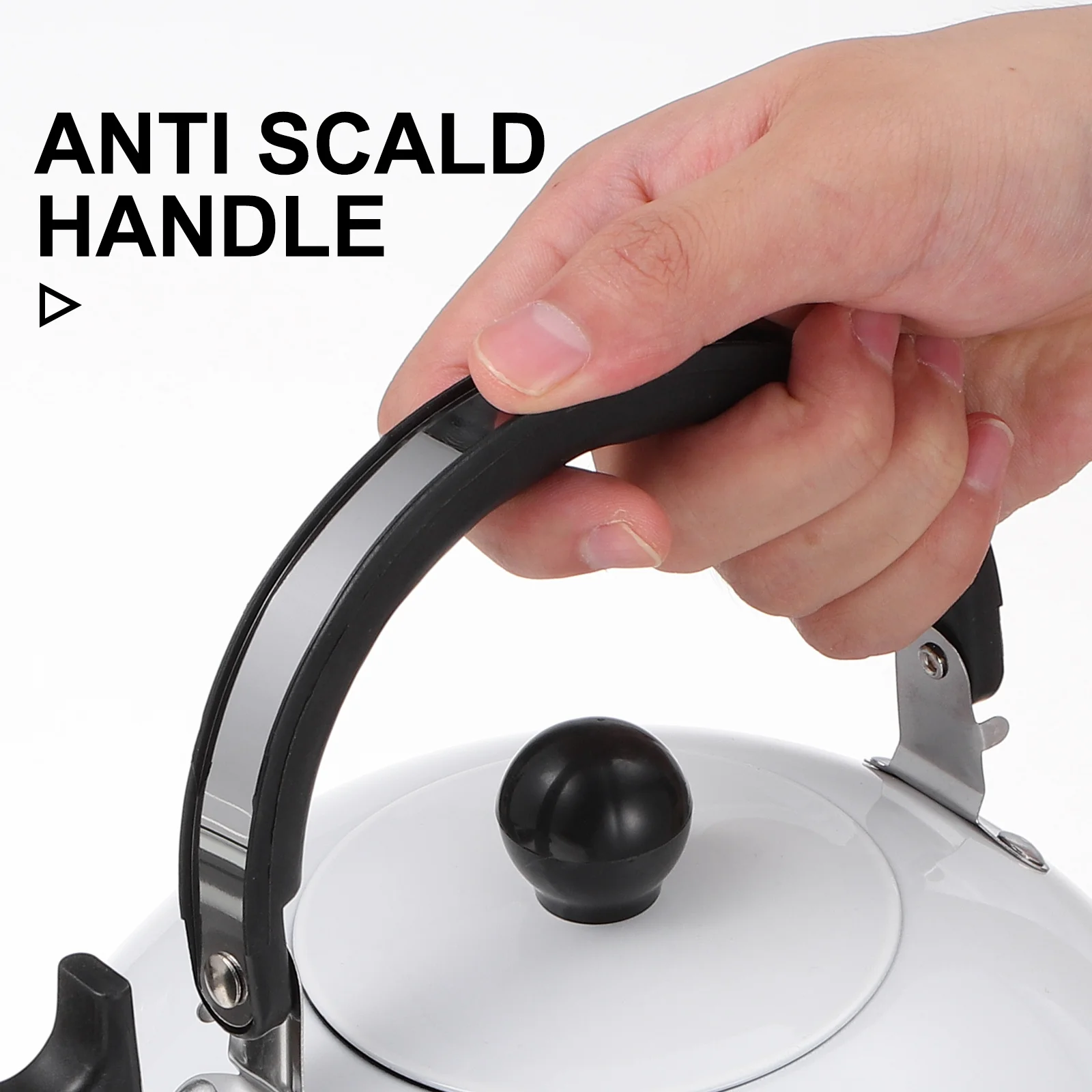 

Stainless Steel Household Water Boiling Kettle Pot Heat Insulated Handle Stovetop Kitchen Boiler Fast Heating