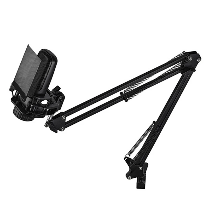 ZX85 ميكروفون احترافي لتسجيل الاستوديو الصوتي كاريوكي بث ASMR ميكروفون الألعاب مع قوس الكابولي B