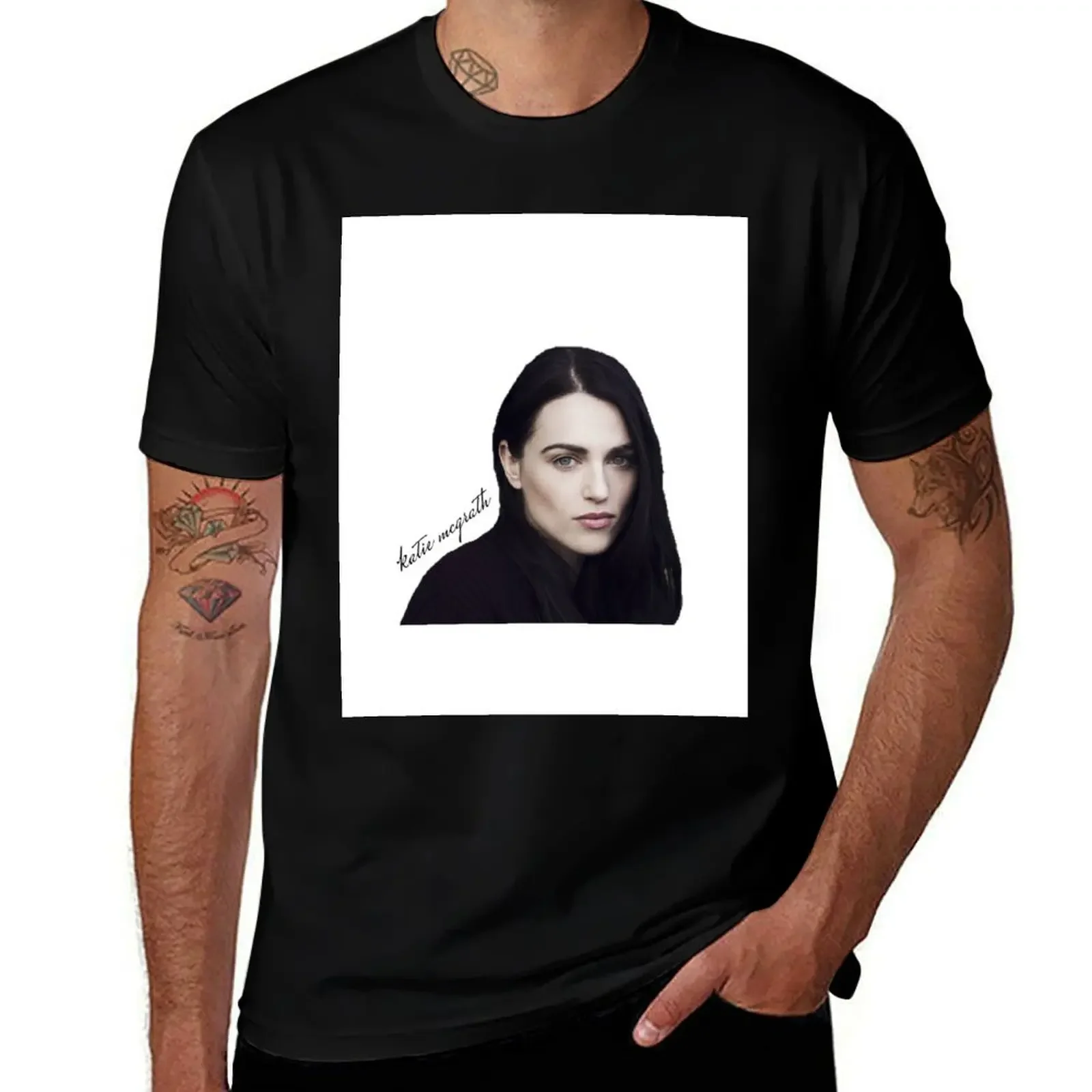 Katie McGrath T-Shirt quick-drying man clothes shirts graphic Personalized t-shirt mens designer t shirt