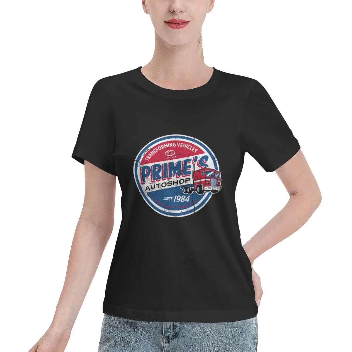 Custom Available Prime S Autoshop - Vintage Distressed Style - Garage Women's T-shirt Autumn Outfit Classic Solid Tee