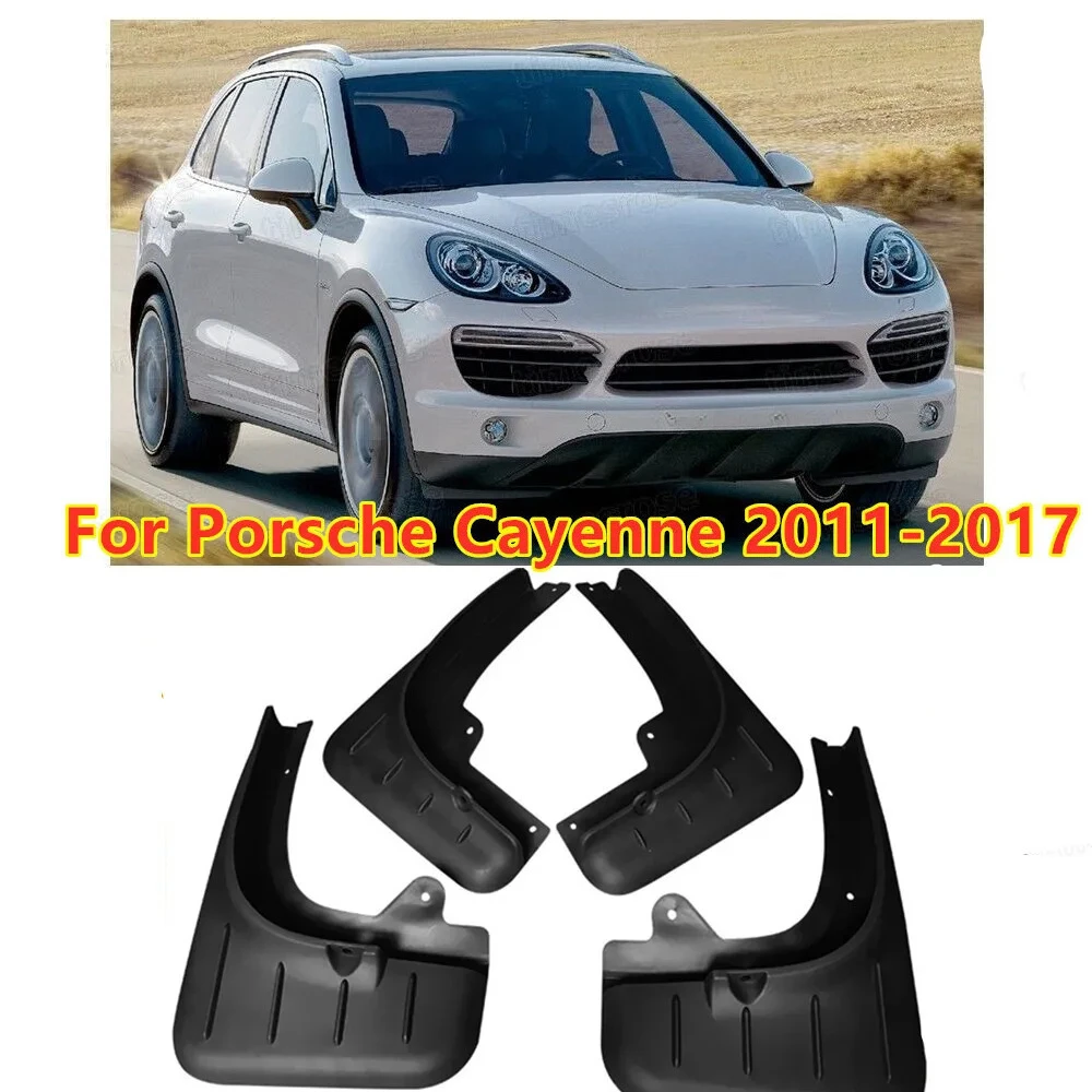 4Pcs Molded Splash Guards Mud Flaps Fender For Porsche Cayenne 2011-2017