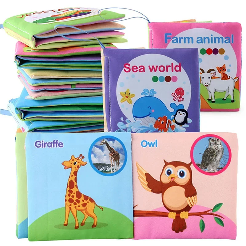 Jouets d'éveil pour les tout-petits de 12 à 72 mois, gril pour enfants, nettoyage, voiture, animal anglais, fruits, leone, livre nitive