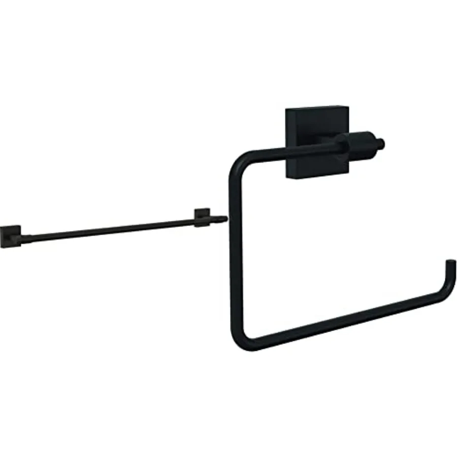 

Maxted 24 inch -Towel Bar Matte Black Bathroom Accessories MAX24-FB and MAX46-FB Maxted Towel Ring in Matte Black