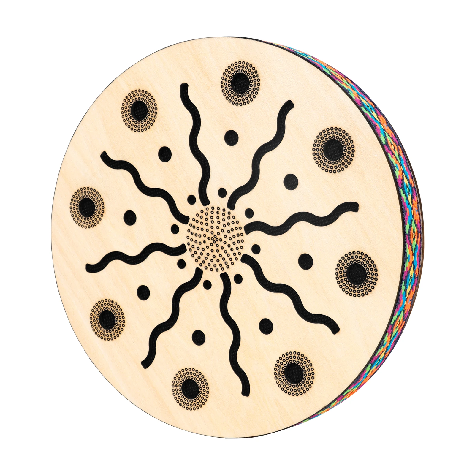 

M MBAT Stream Drum 8 inch Sun Pattern Sound Therapy Instrument Imitates Stream Water Sound Drum Orff Early Education Instrument