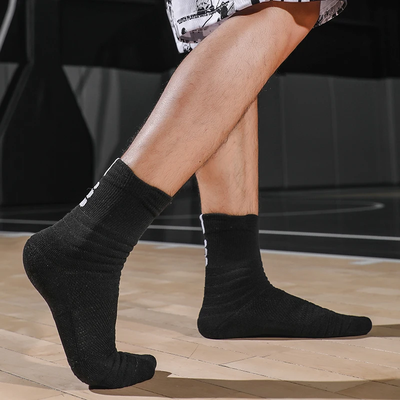 XARC Basketball Socks for Men, Towel Bottom Thick Short Medium to Long Styles Sweat Wicking and Breathable Sports All Seasons