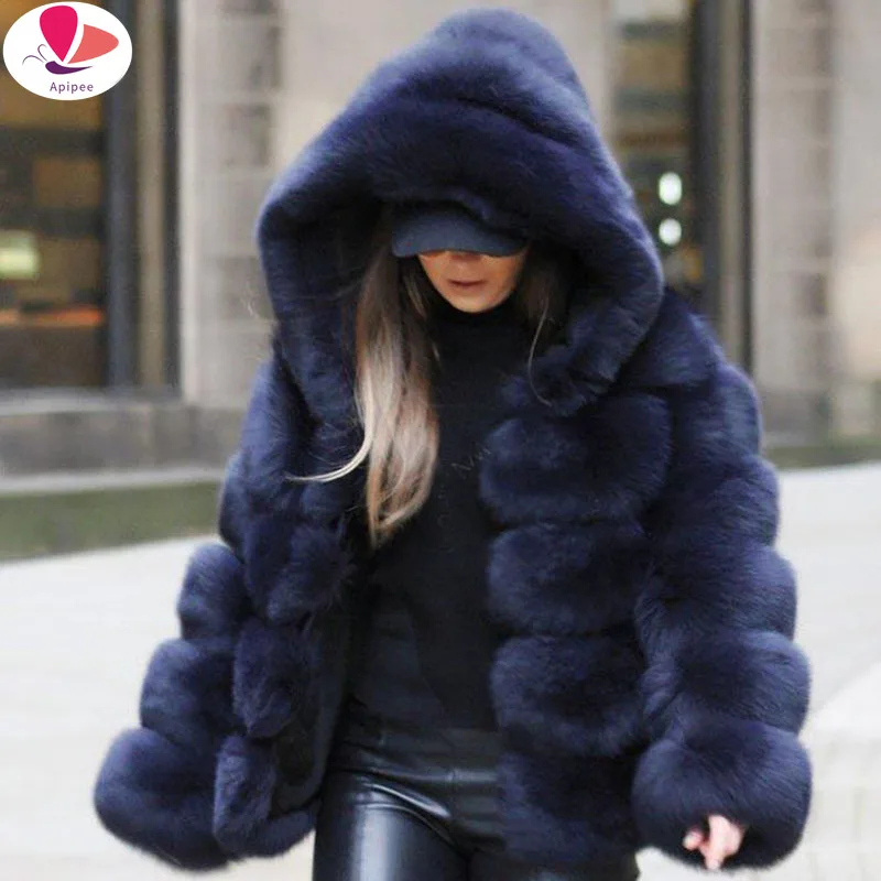 

XS-4XL Mink Coats Women 2024 Winter Top Fashion Pink FAUX Fur Coat Elegant Thick Warm Outerwear Fake Fur Jacket Chaquetas Mujer