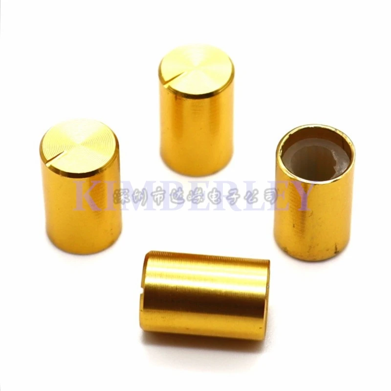 5 Piece 10 X 15MM Gold Aluminum Alloy Knob Cap Potentiometer Cap Code Switch Cap Volume Adjustment Switch Cap