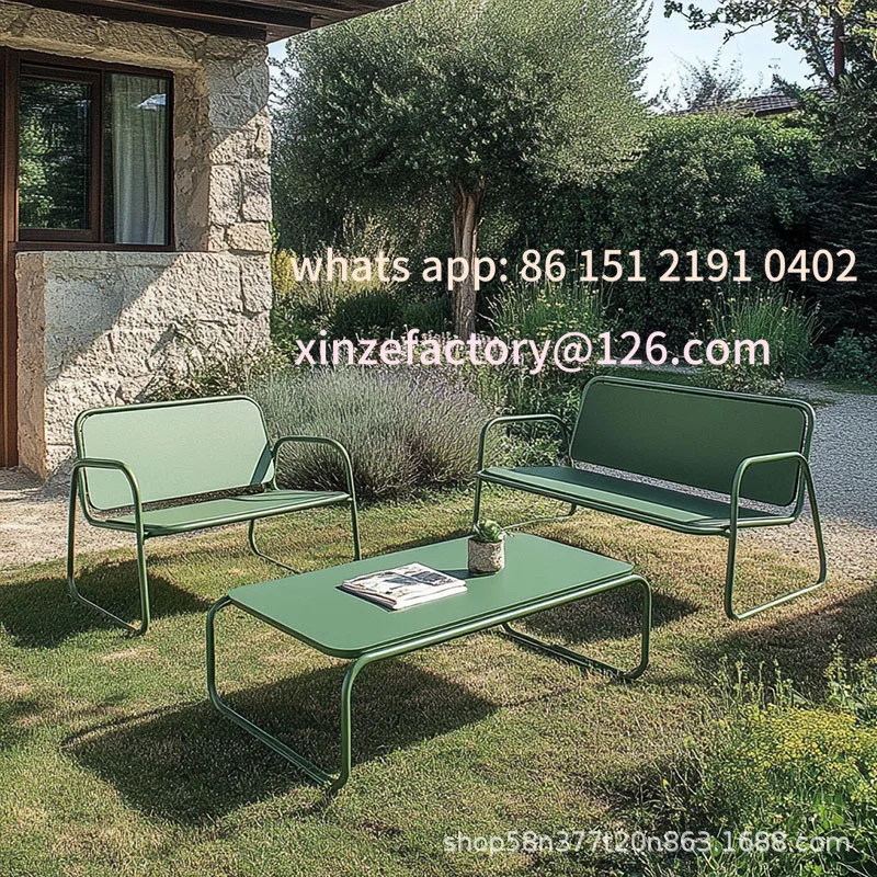 

Customizable outdoor tables and chairs courtyard garden outdoor aluminum alloy table villa balcony terrace Nordic leisure