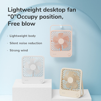 JISULIFE Portable Small Desk Fan Ultra Quiet Table Fan USB Rechargeable  Cooling Fan With 4 Speeds Powerful Wind Offices Fan
