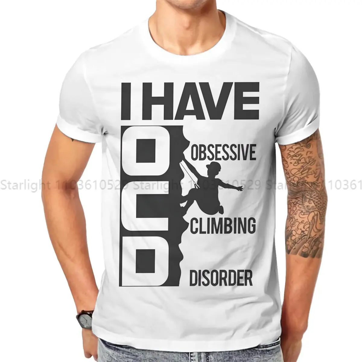 Obsessive Climbing Disorder TShirt For Men Mountain Climber Clothing Style T Shirt Comfortable