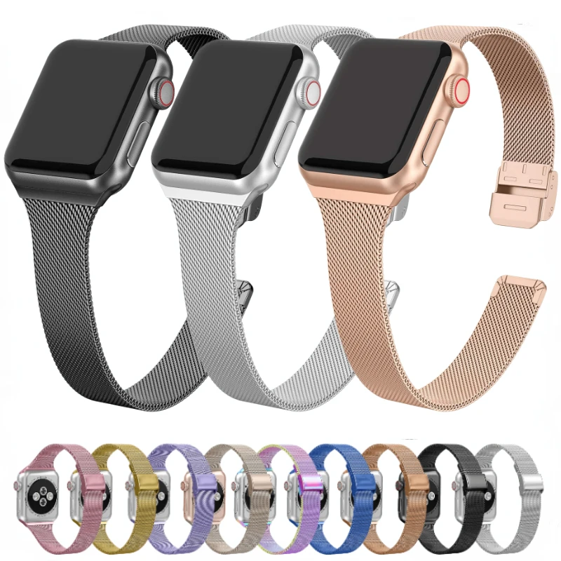 

Milanese strap For Apple watch 10 42mm 46mm 9 8 7 45mm 41mm 6 5 4 3 SE 40mm 44mm Metal wristband For iWatch Ultra 2 1 49mm Band