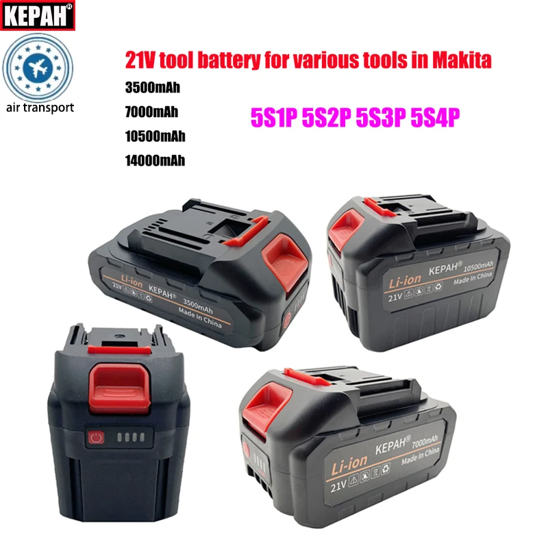 21V power tool  lithium battery 14Ah for Makita 18V series power tools high-pressure water gun car vacuum cleaner lawn mower
