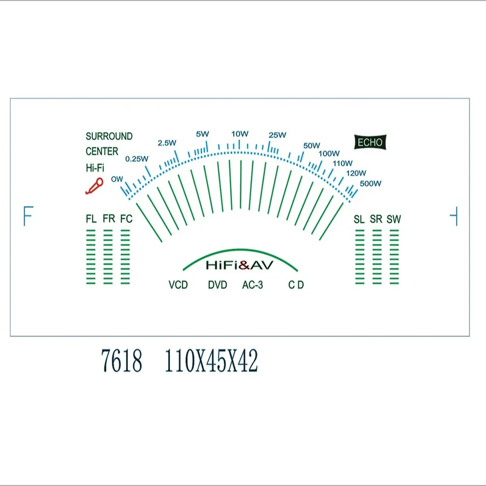 Musik Audio Frequenz Multimedia vfd fluor zierende Anzeige für Lautsprecher und Verstärker