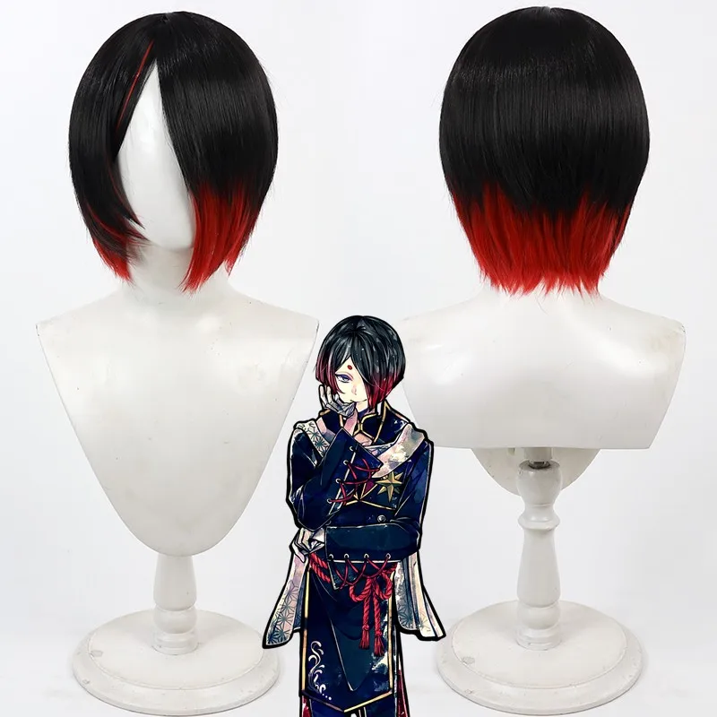 อะนิเมะ ผู้ช่วยปีศาจและแมวดำ - วิกผมคอสเพลย์ของยูฮา ชินฮาระ อุปกรณ์ประกอบฉากงานปาร์ตี้ฮาโลวีน งานคาร์นิวัล ผมสังเคราะห์ + หมวกคลุมผม