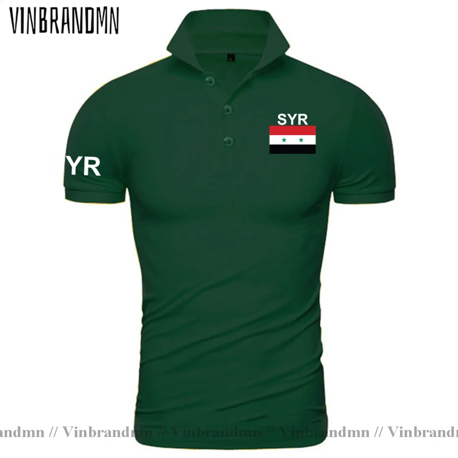 Syrian Arab Republic Syria Polo shirts Mens Fashion Brand Clothing Country Flag Design 100% Cotton Nation Team Shirts SYR Arabic