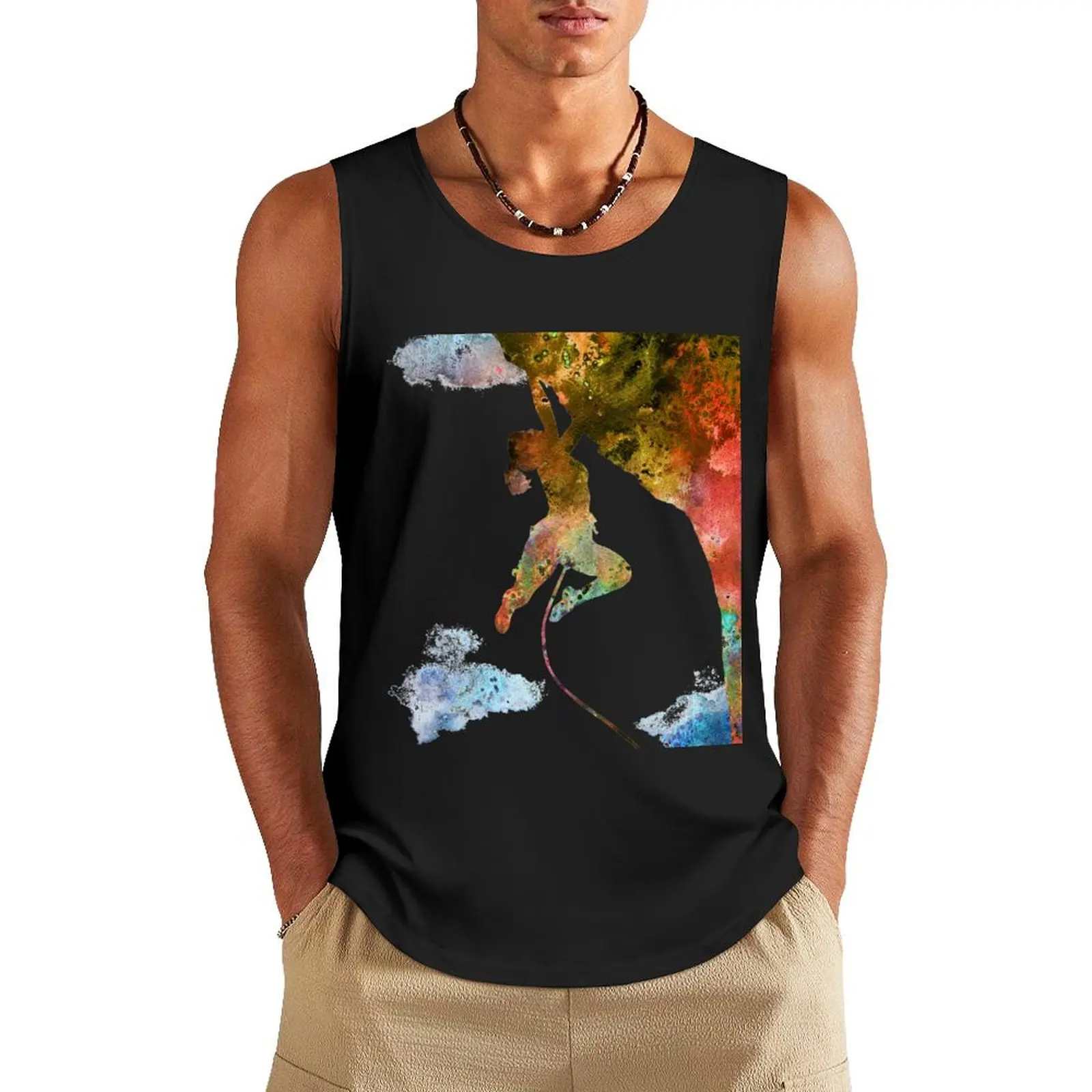 Rock climbing extreme sport woman, climbing woman, climber Tank Top new in tops & t-shirt bodybuilding for men
