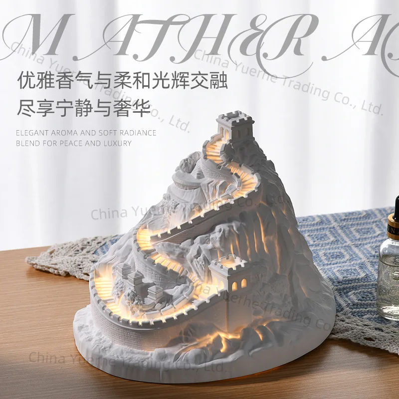 

Bluetooth audio aromatherapy lamp fireless aromatherapy diffuser stone, Great Wall merchandise decorative lamp ornament
