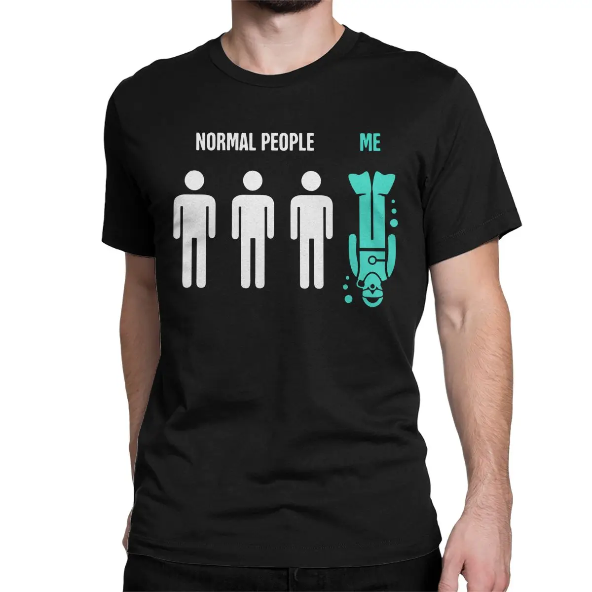 Normal People Me Funny Scuba Diving Design T-Shirts for Men Women Dive Diver Unique Pure Cotton Tee Shirt T Shirts 5XL 6XL Tops image 2