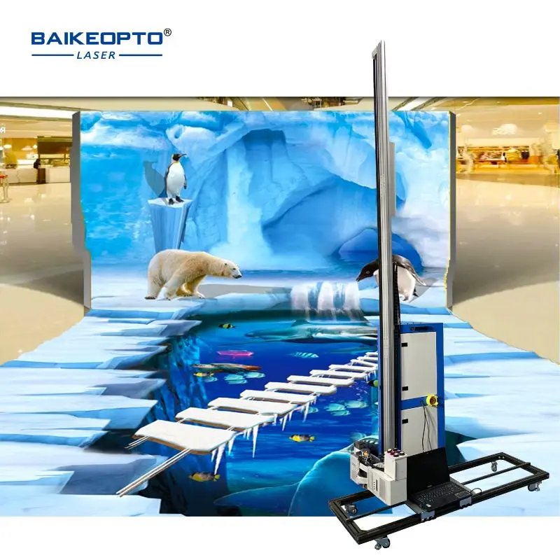 Wall/floor/ground Art Glass/wood/ceramic/paper/metal Direct Inkjet Printers 2-in-1 Printing Painting Machine