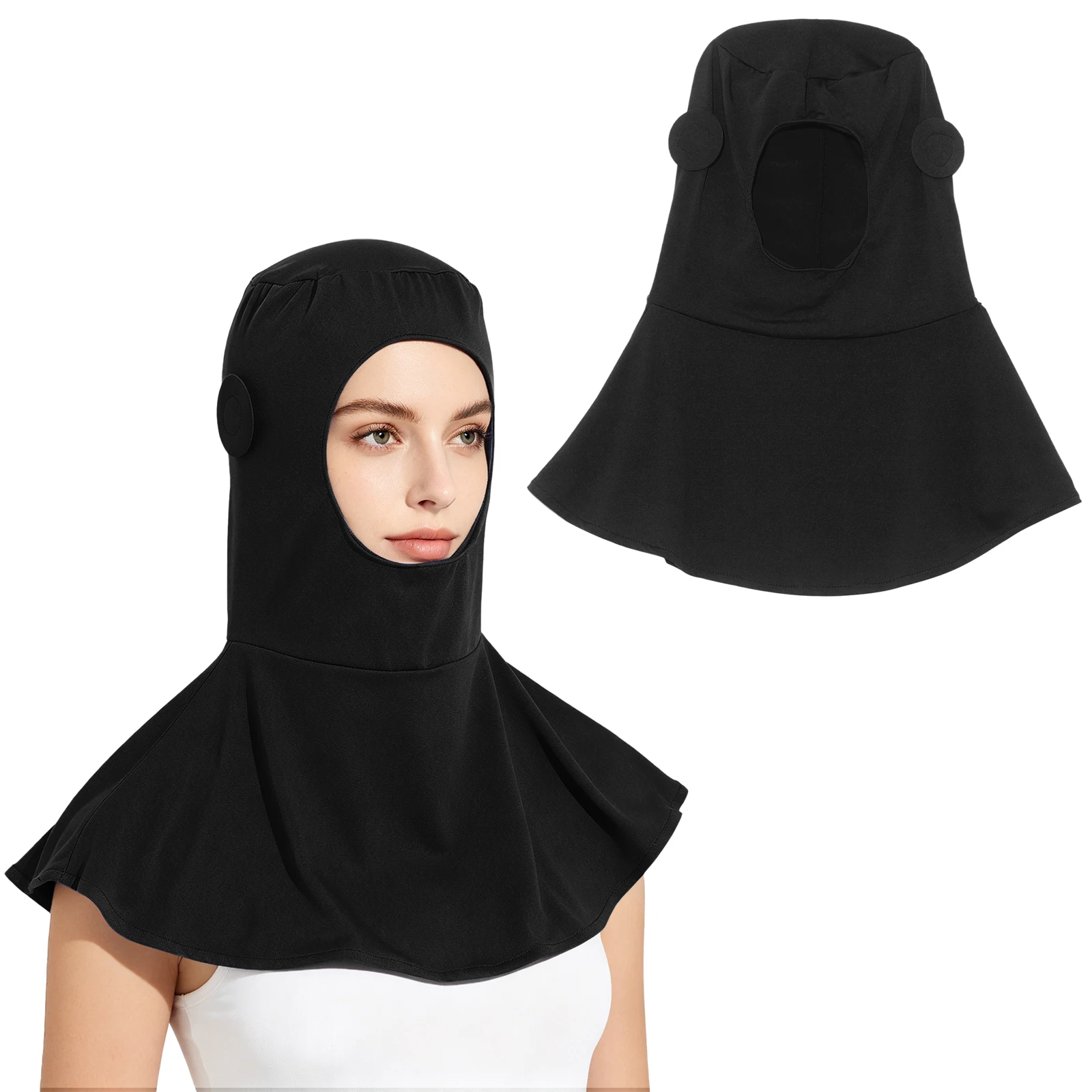 

Women Breathable Cape-style Work Hat Dustproofed Food Processing Work Caps High Stretchy Cap