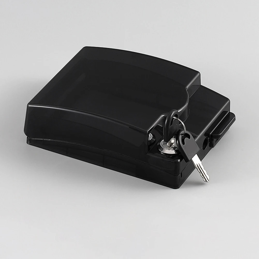 

Heavy Duty Waterproof Socket Box Secure Lock Mechanism Outdoor Protective Cover Key Protected Box Long-lasting Plastic Material