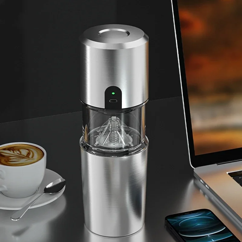 Mini Coffee Grinder USB Charging Stainless Steel Electric Grinder Machine Nuts Beans Spices Grains Pepper Grinding Kitchen Tools