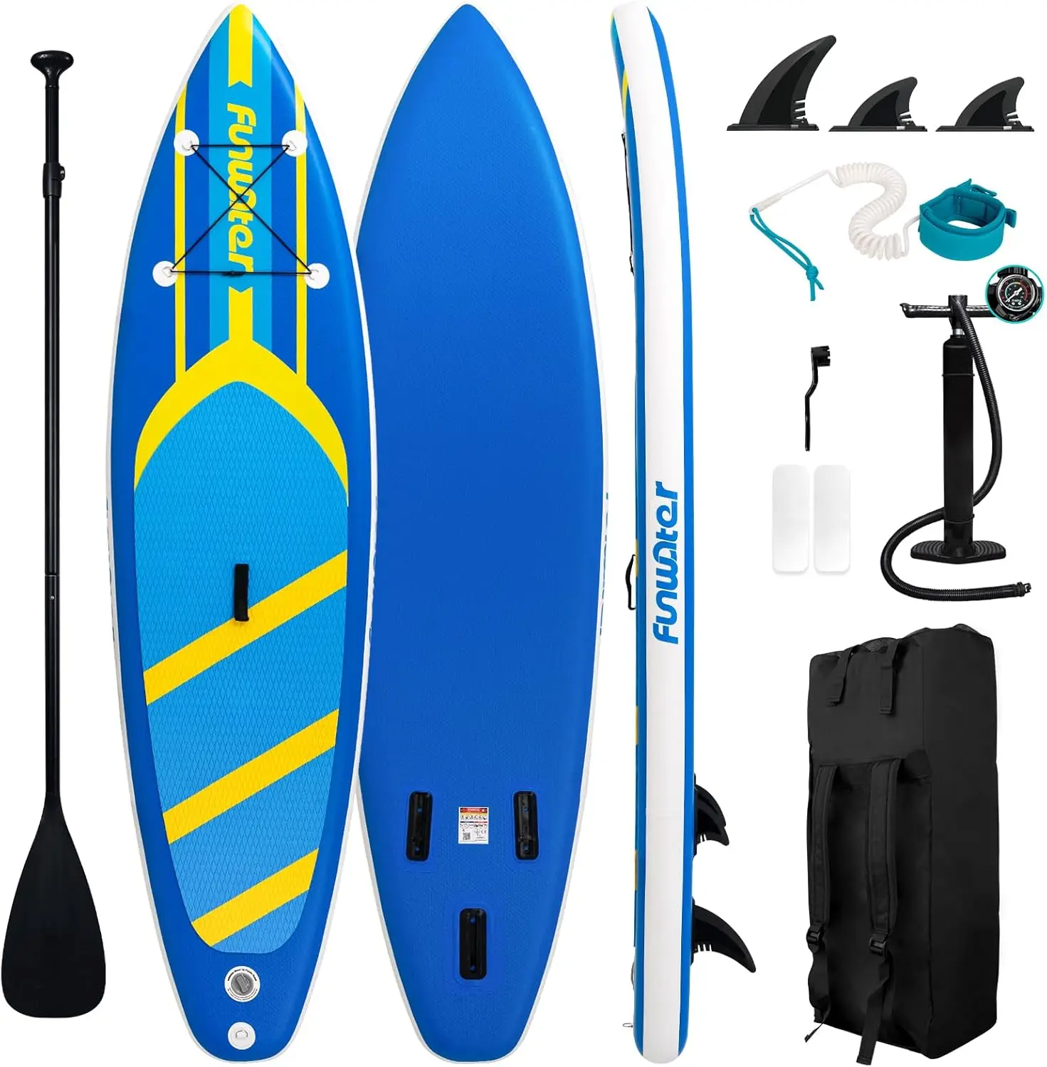 SUP Inflatable Stand Up Paddle Board 10'x31''x6'' Ultra-Light Inflatable Paddleboard with ISUP Accessories,Fins,Adjustable Paddl