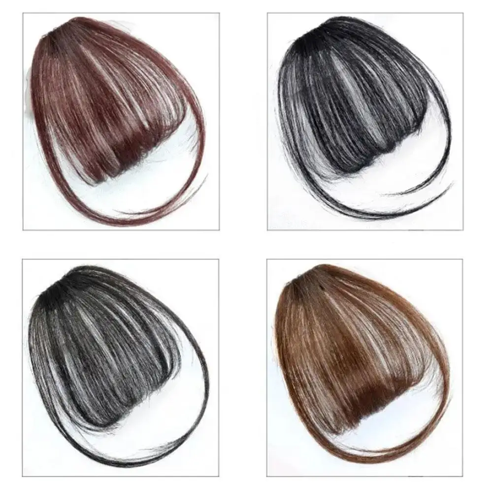 French Style Air Bangs Wig Clip Hairstyle Tool Hair Clip Extension Synthetic Hair False Tassel Wig Women\'s Hair Clip Bangs