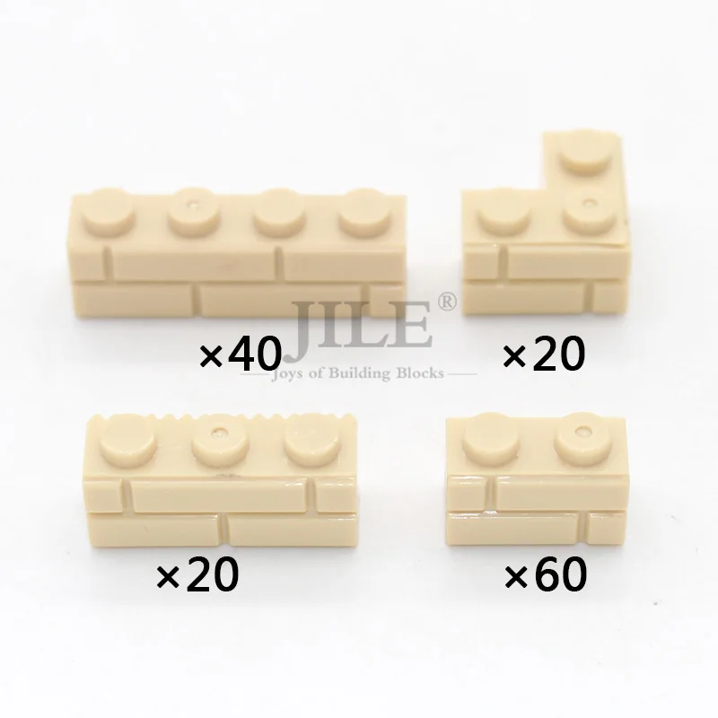 MOC Bricks 1x4 1x3 1x2 Wall Cube 15533 98283 2357 Houses Building Blocks Accessories Assembles Particles Compatible DIY Toys