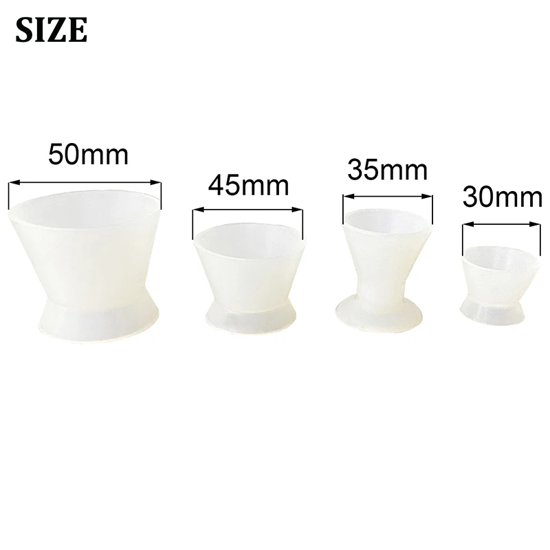 4pcs/set Dental Silicone Mixing Cup Self-solidifying Cups Dentist Dental Equipment Rubber Mixing Bowl