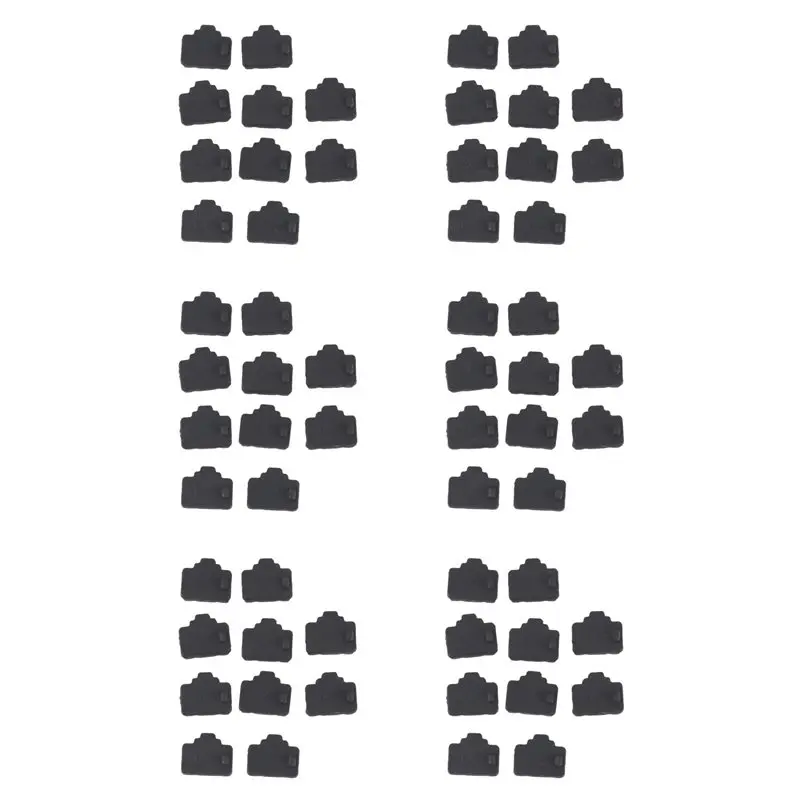 

A59Z-Ethernet Hub Port RJ45 Anti Dust Cover Cap Protector Plug 60Pcs Black