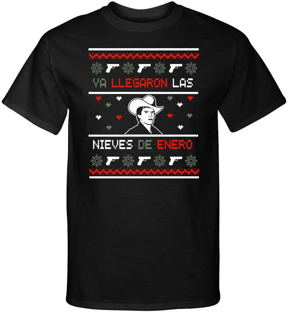 Chalino Sanchez Ugly Christmas Nieves De Enero Sweater  T Shirt Tees High Quality 100%Cotton Short Sleeve