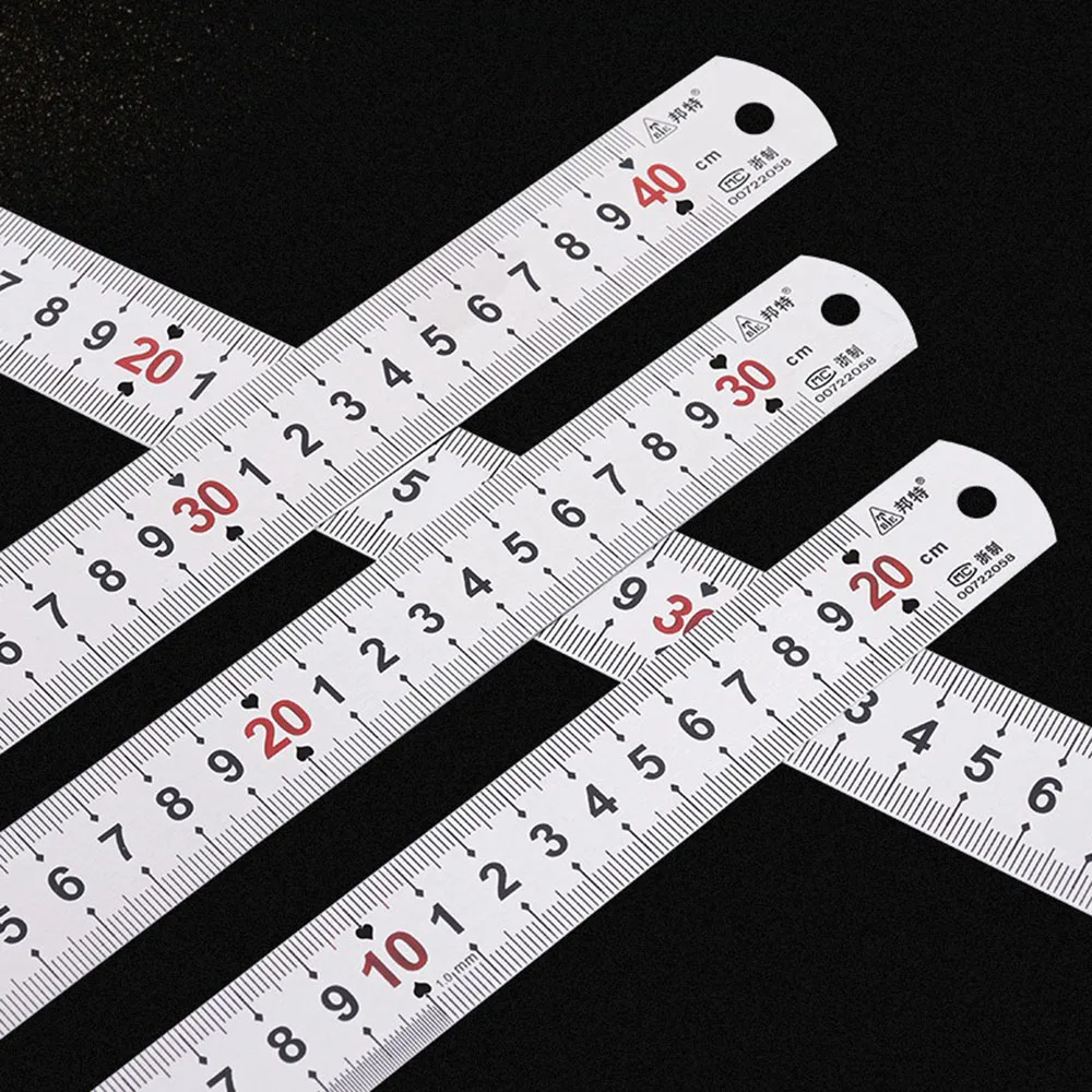 

1pcs Steel Ruler Stainless Steel Ruler Steel Ruler Precision Measuring Tool Scale Auxiliary Cutting Engineering Painting Special