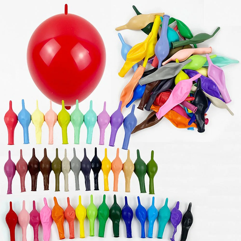 

200Pcs 10 Inch Link Balloons Macaron Tail Latex Helium Balloon Wedding Party Baby Shower Decorations Air Globos Pastel Balloon