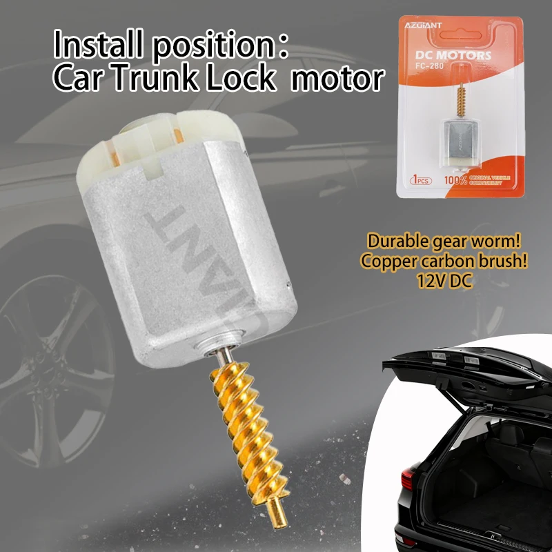 

AZGIANT FC-280ST-18180 Car Trunk Latch Lid Lock DC motor For Mitsubishi verada Magna 2003-2008/Galant 2004-2007 long copper gear