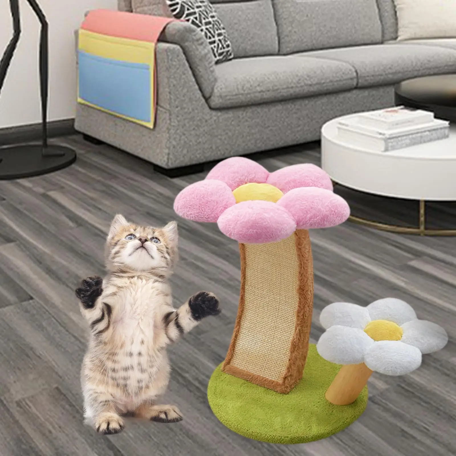 Kitten Sisal Scratcher Tree Climbing Interactive Toy Cat Furniture Multi Layer for Jumping Kittens Resting Interactive Cats