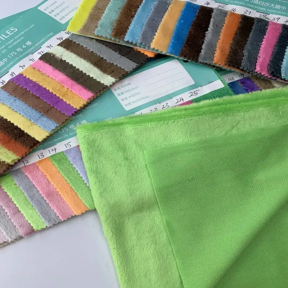 

5mm Color Card Plush Fabric 01~150 # Color Options 100% Polyester DIY Cotton Doll Hair Mink Plush Sewing Fabric Artificial Fur