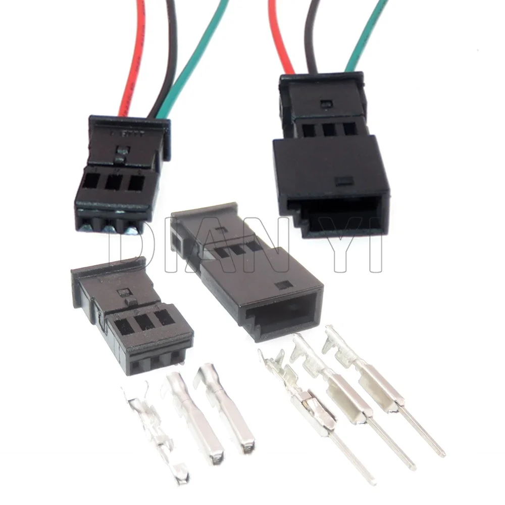 1 Set 3 Way Auto Rainfall Sensor Wire Plug Car Loudspeaker Atmosphere Lamp Socket AC Assembly 1-968700-1 1355620-1 1-1718346-1