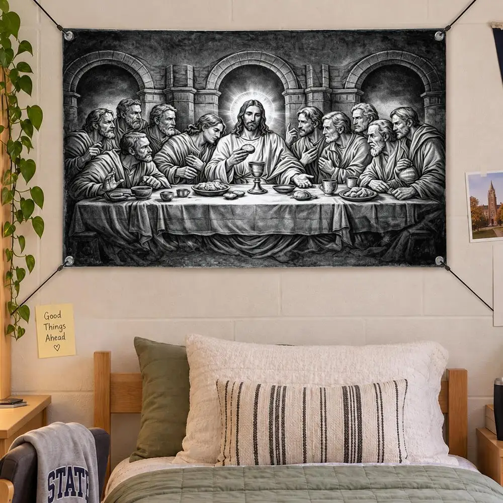 Religion Jesus Christ God Cross Flags Decorative Flag Banner Indoor Bedroom Dorm Gaming Room Wall Party Club Decor Fan Gift
