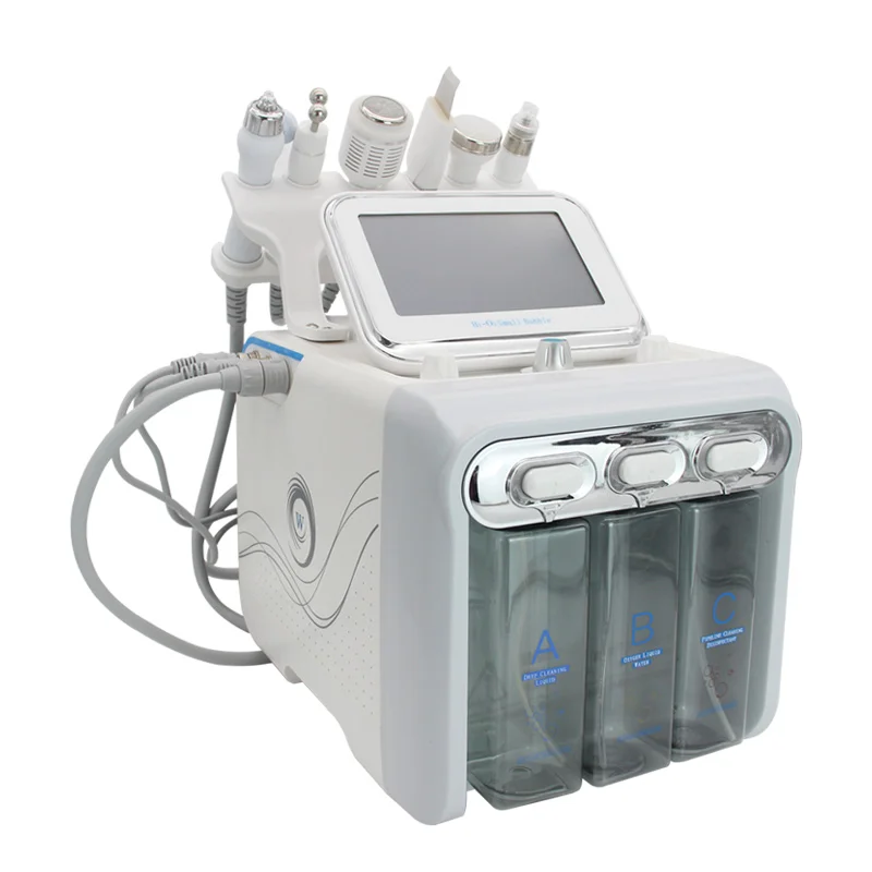 Máscara de dermoabrasión de agua H2O2, 7 en 1, Led, ultrasónica, RF, biolifting, Spa Facial profesional, Aqua Peeling Facial profundo, poros