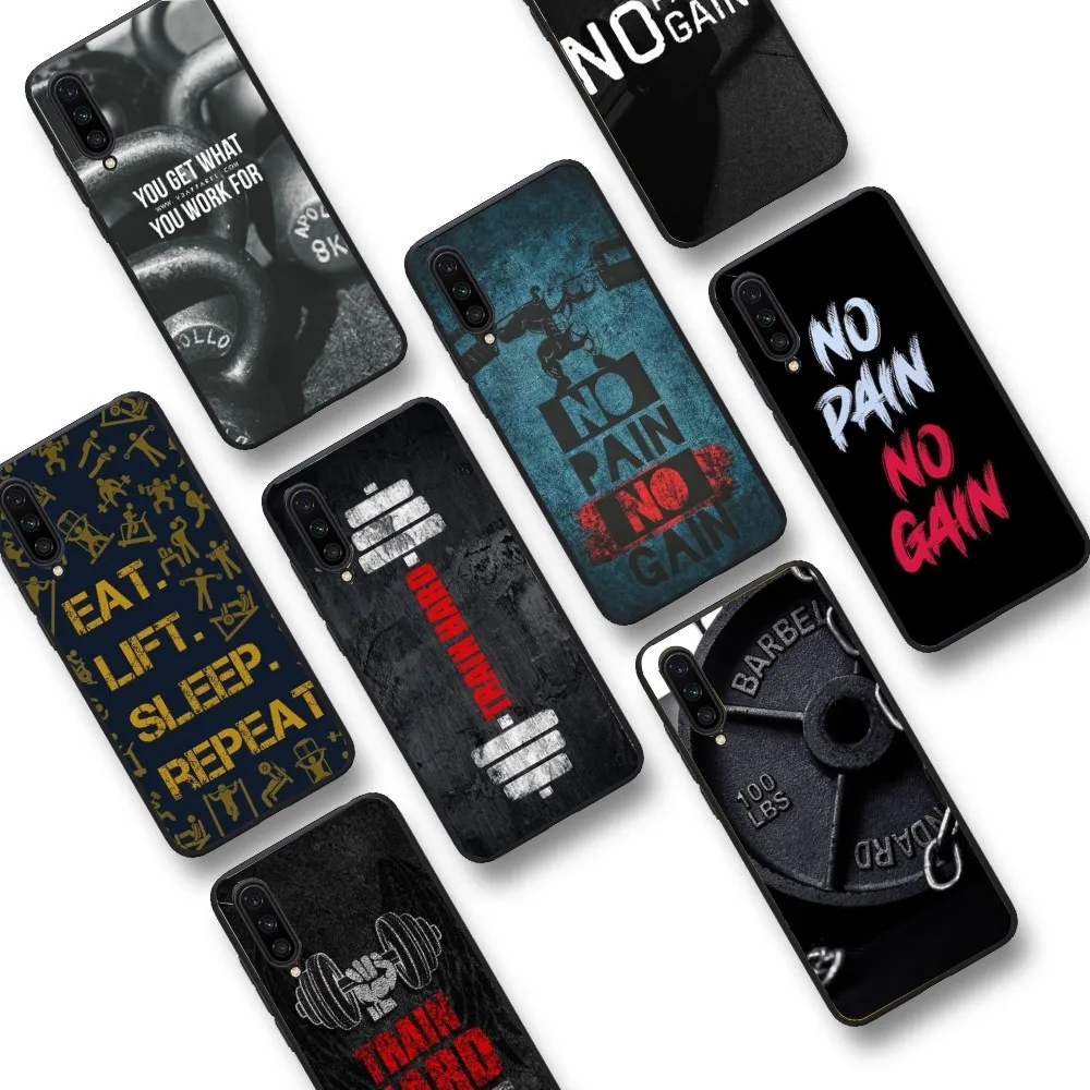 Bodybuilding Gym Fitness Phone Case For Xiaomi Mi 5X 8 9 10 11 12 Lite Pro 10T PocoX3pro PocoM3 Note 10 Pro Lite