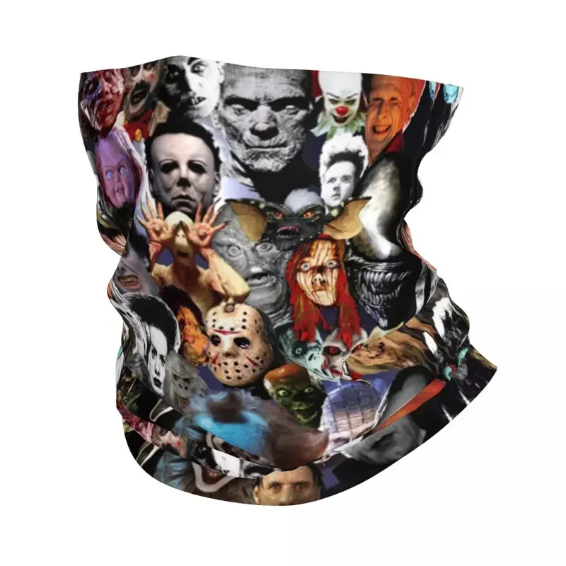 Halloween Horror Movie Character Neck Gaiter Women Men UV Face Shield Winter Bandana Scarf for Ski