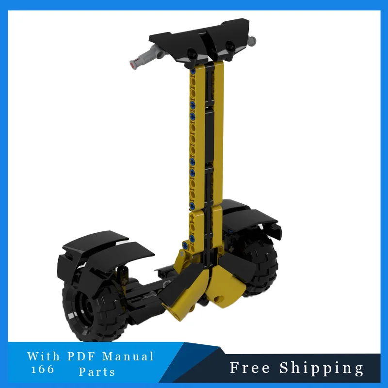 

166 шт., городская креативная модель автомобиля с двумя колесами, набор строительных блоков, мини-дисплей, кирпичи, игрушка для детей, сделай сам, сборка, Рождественский подарок